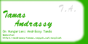tamas andrassy business card